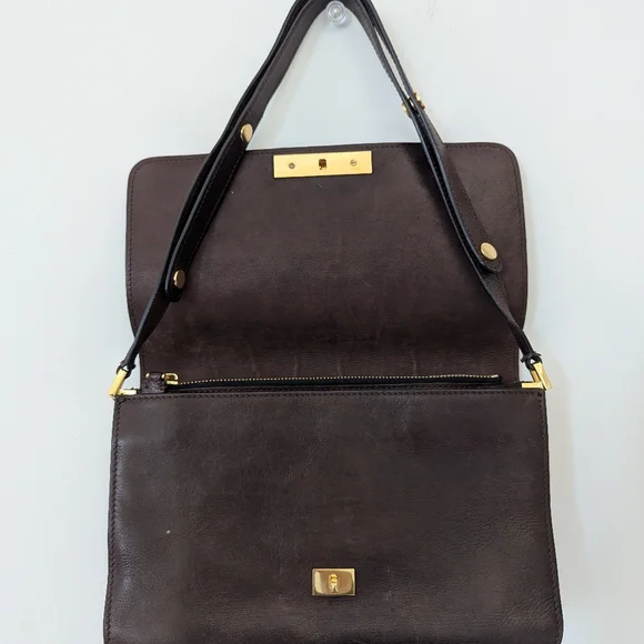 Vintage Marni Dark Brown Shoulder Bag Or Crossbody with Gold Hardware - Picture 3 of 3
